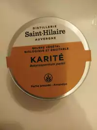DISTILLERIE SAINT HILAIRE - Karité - Beurre végétal biologique et équitable