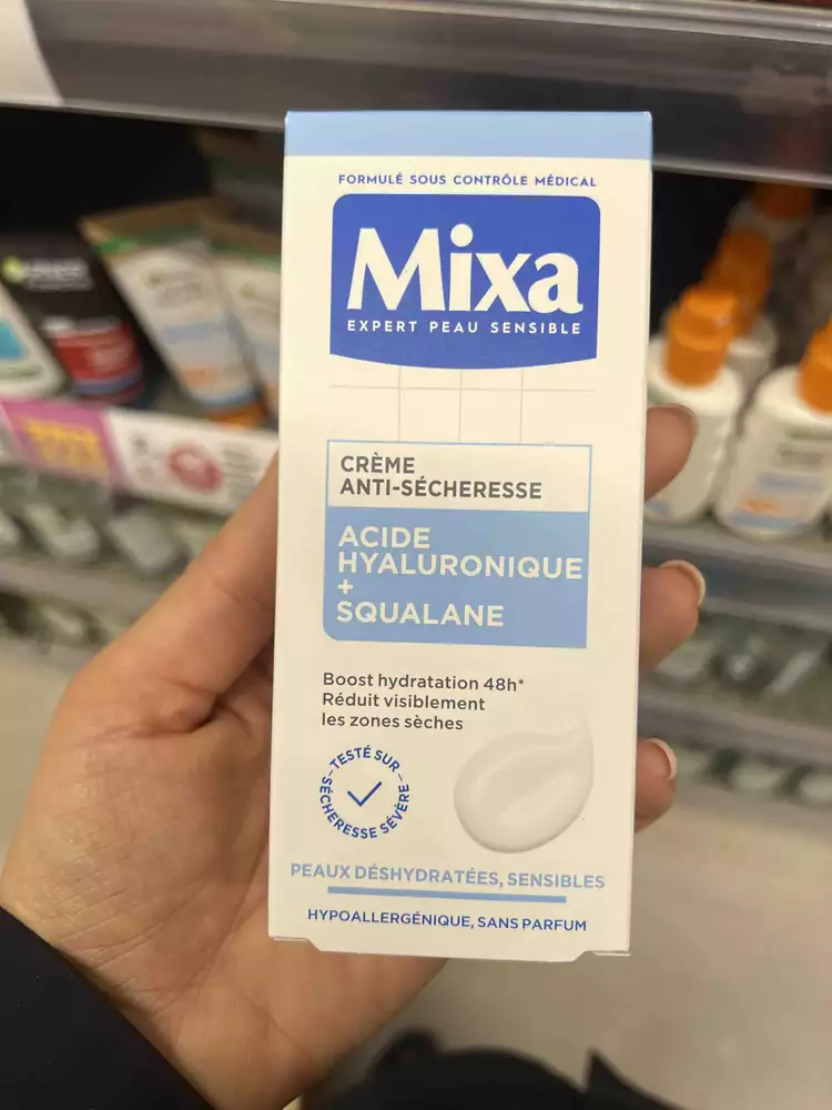 MIXA EXPERT PEAU SENSIBLE - Crème anti-sécheresse acide hyaluronique+ squalane