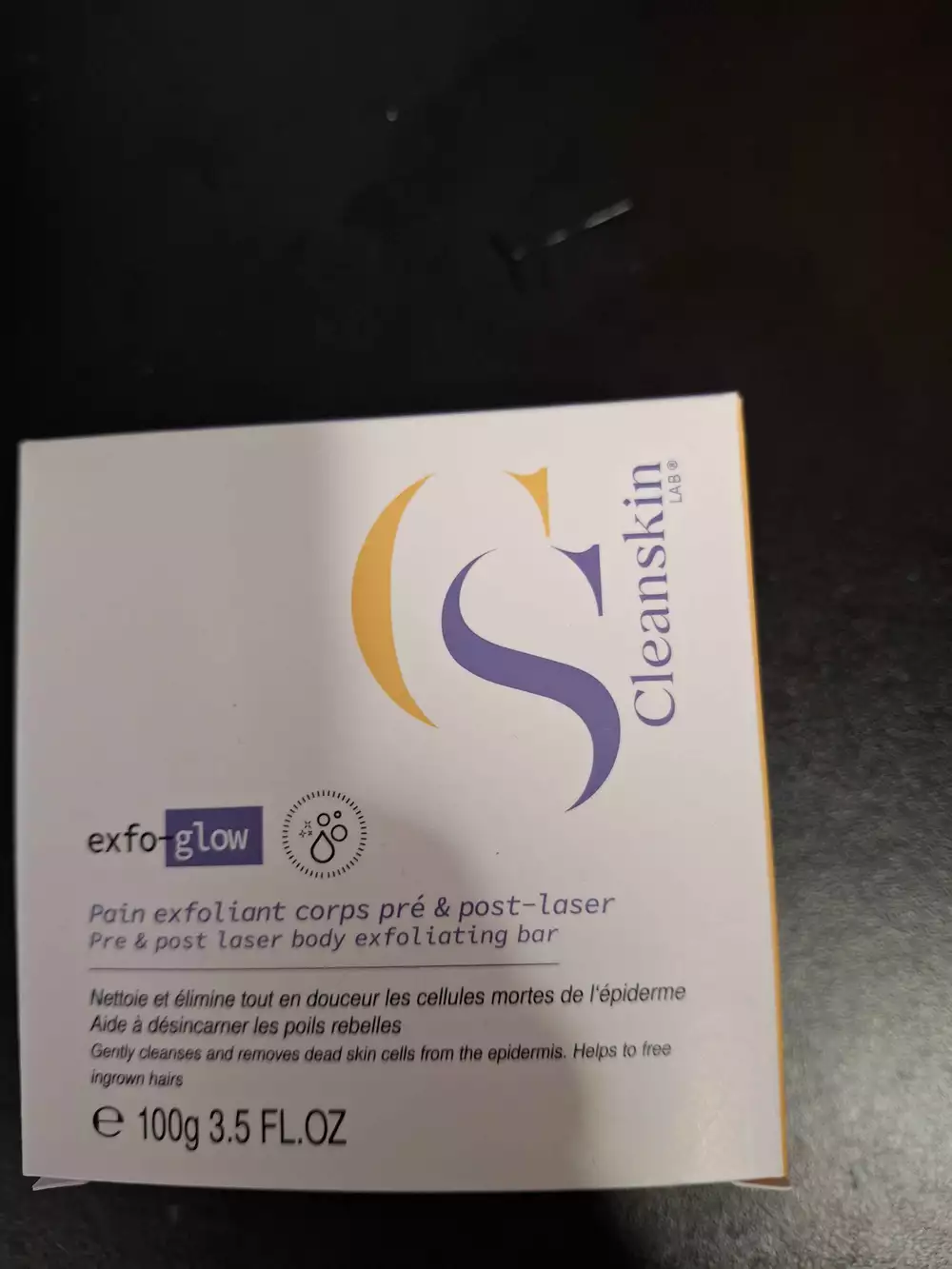 CLEANSKIN - Exfo-glow - Pain exfoliant corps pré & post-laser