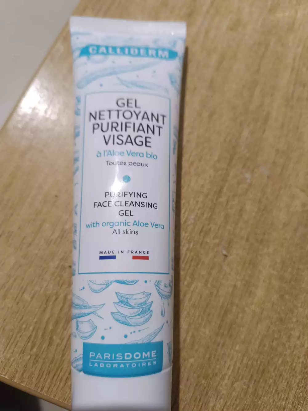 CALLIDERM - Gel nettoyant purifiant visage à l'aloe vera bio 