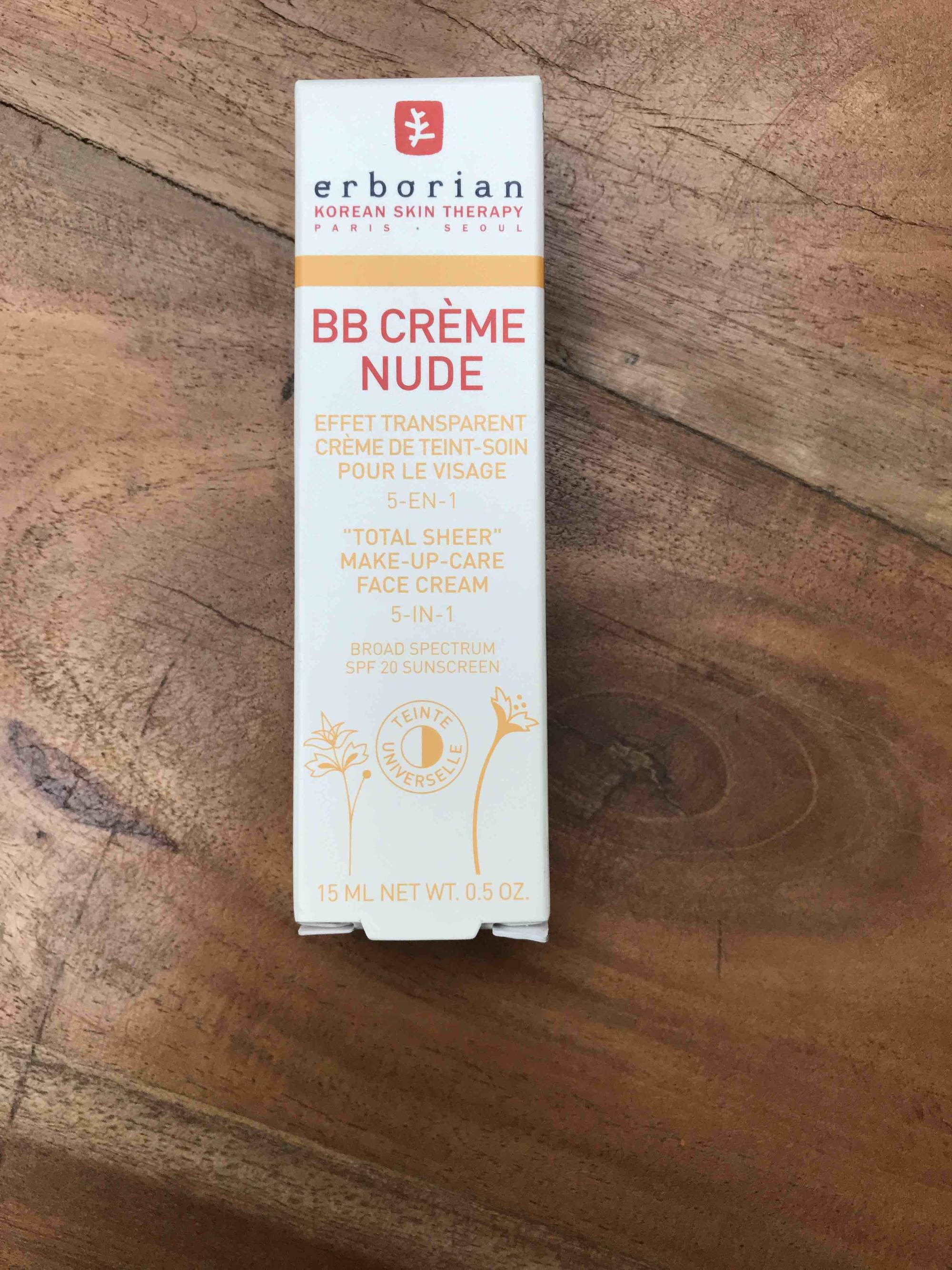 ERBORIAN - BB Crème Nude crème de teint - soin pour le visage