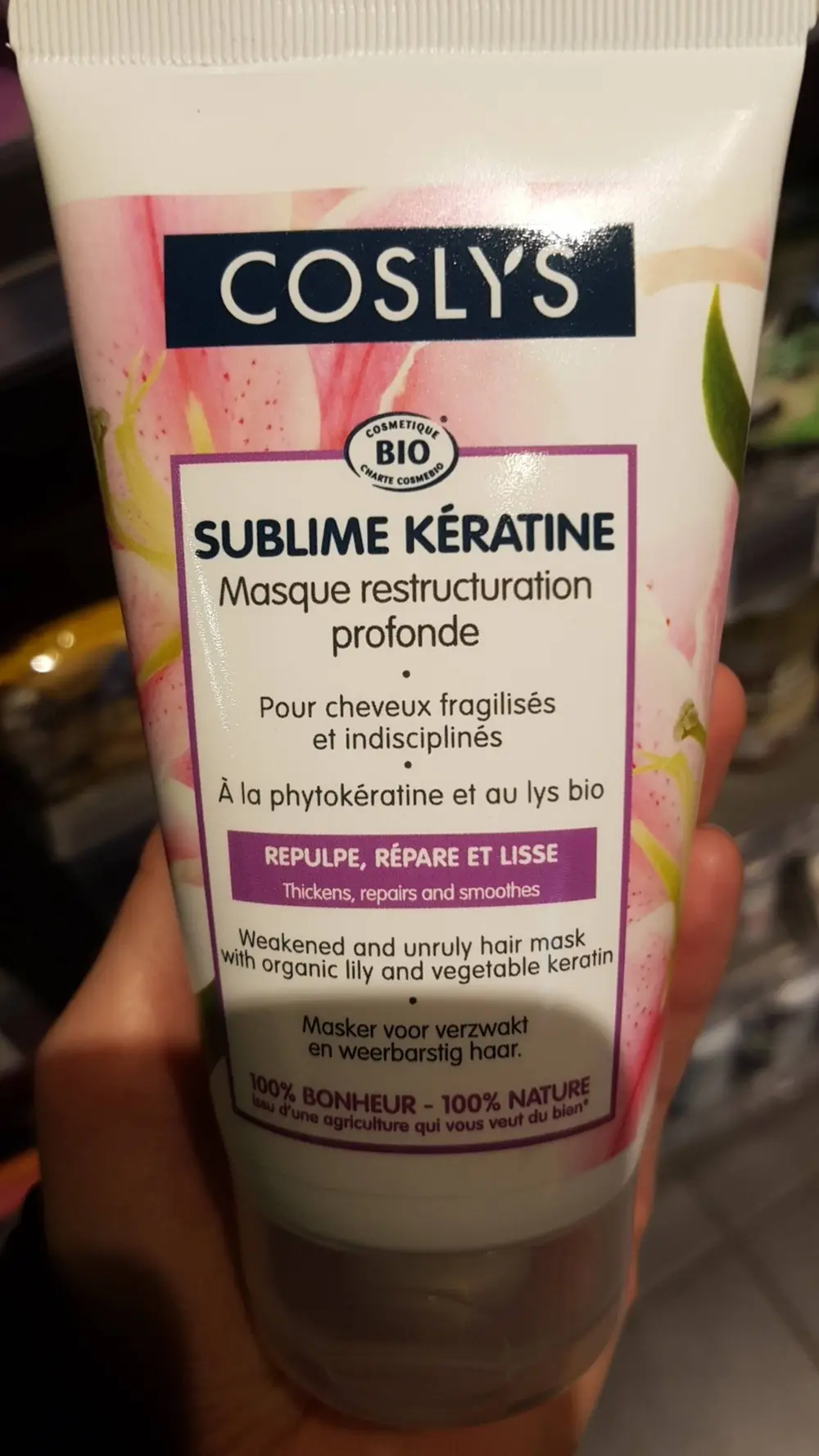 COSLYS - Sublime kératine - Masque restructuration profonde