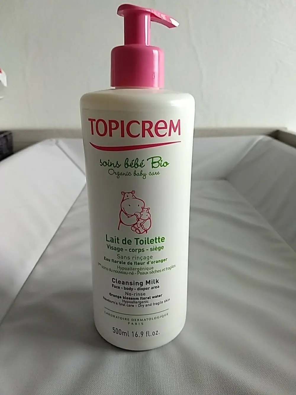 TOPICREM - Soins bébé bio - Lait de toilette sans rinçage