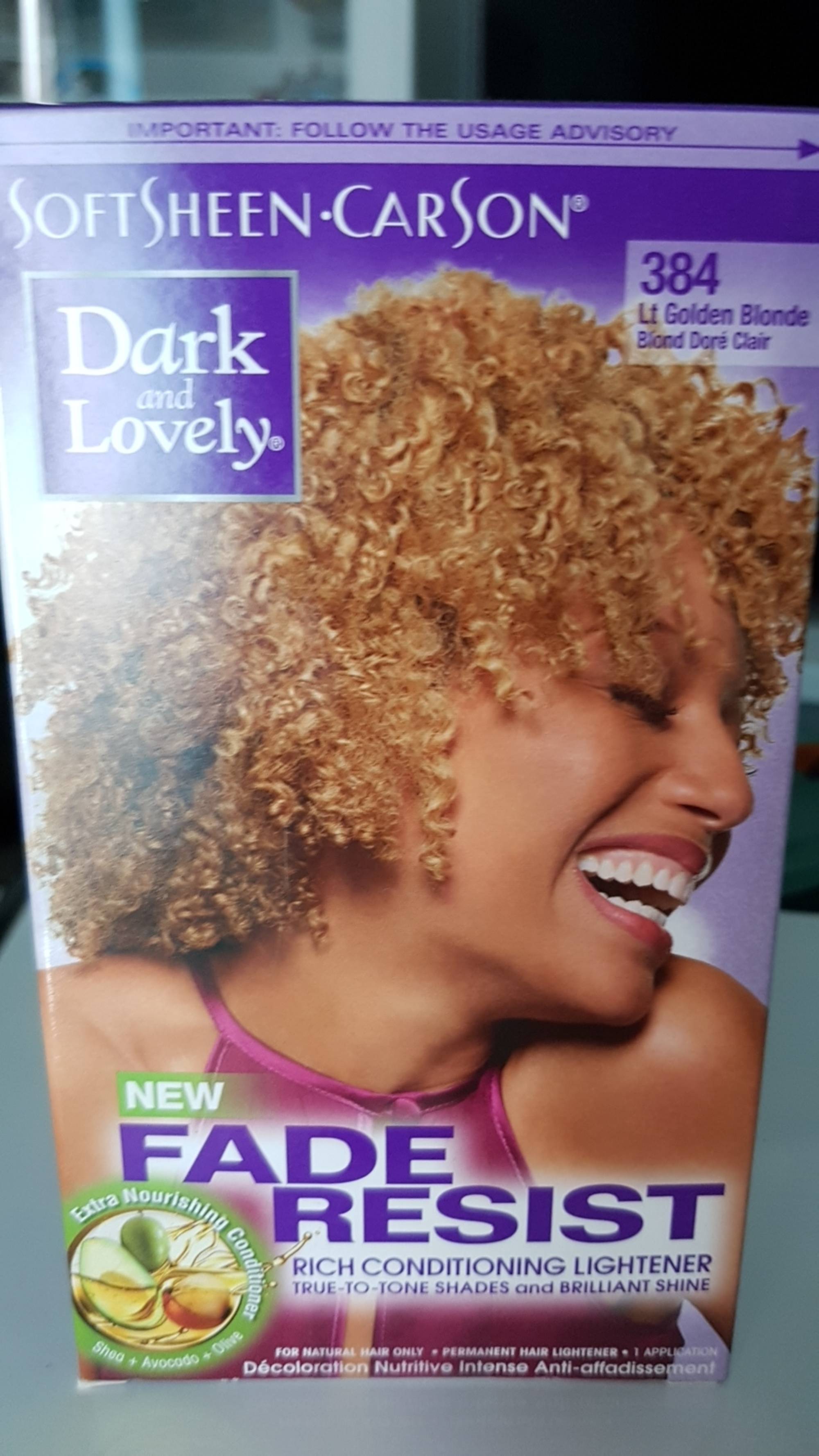 DARK AND LOVELY - Fade resist - Décoloration nutritive intense 384 blond doré clair