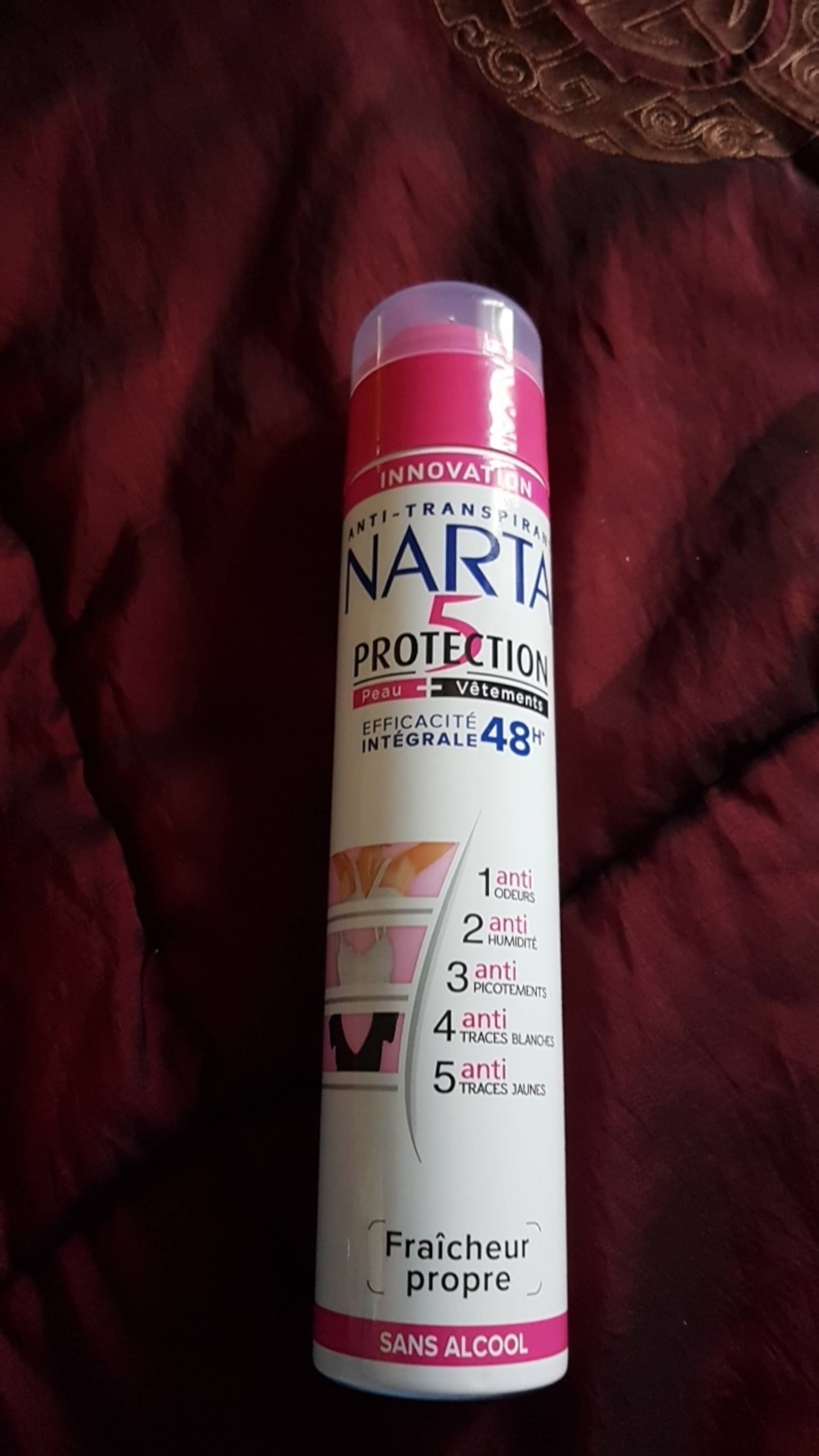 NARTA - Protection 5 - Anti-transpirant 48h fraîcheur propre