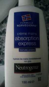 NEUTROGENA - Crème mains absorption express