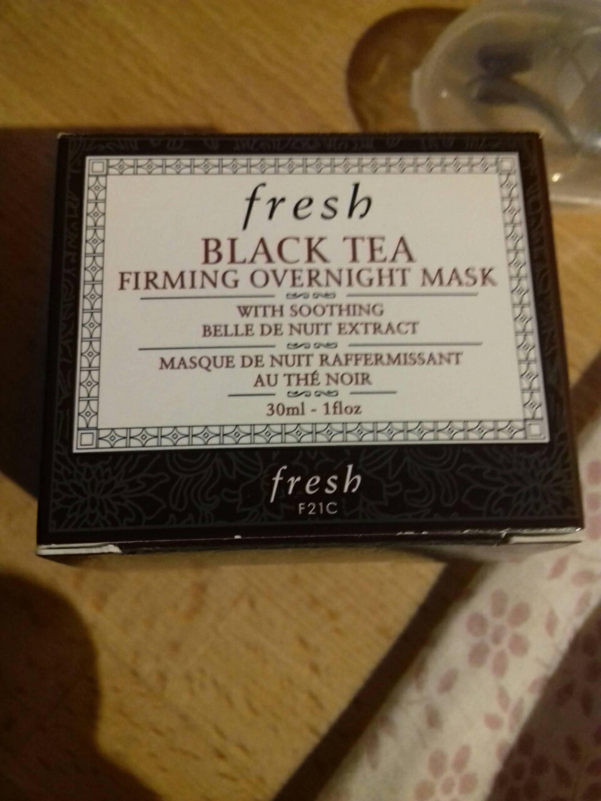 FRESH - Black tea - Masque de nuit raffermissant au thé noir