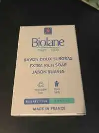 BIOLANE - Baby - Savon doux surgras