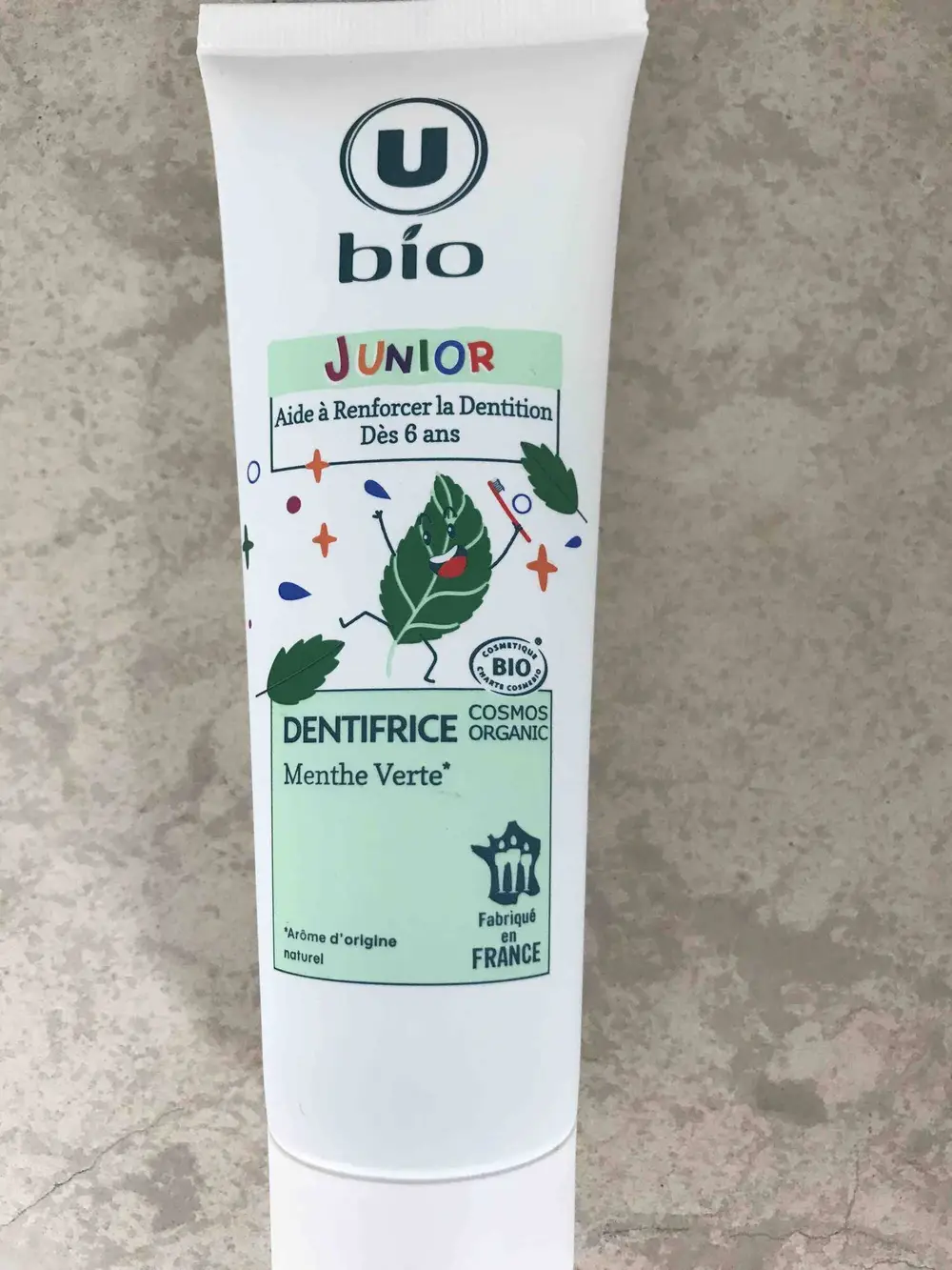 U BIO - Junior - Dentifrice Menthe verte 