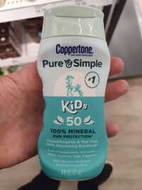 COPPERTONE - Pure & simple - Sun protection kids 50