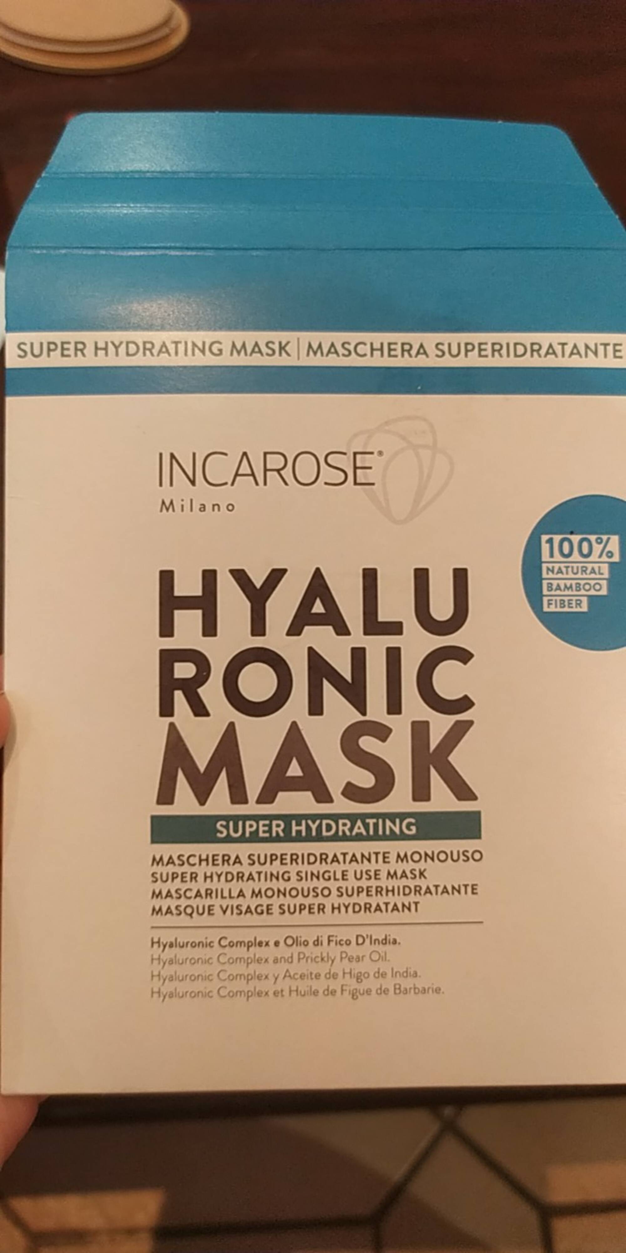 INCAROSE - Hyaluronic mask - Masque visage super hydratant