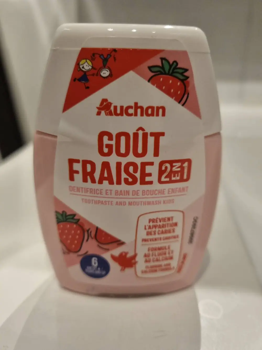 AUCHAN - Dentifrice Goût Fraise