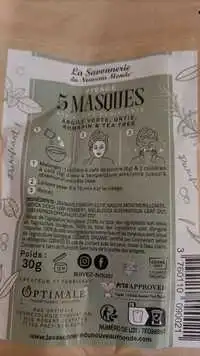 LA SAVONNERIE DU NOUVEAU MONDE - Visage 5 masques aux actifs purifiants 