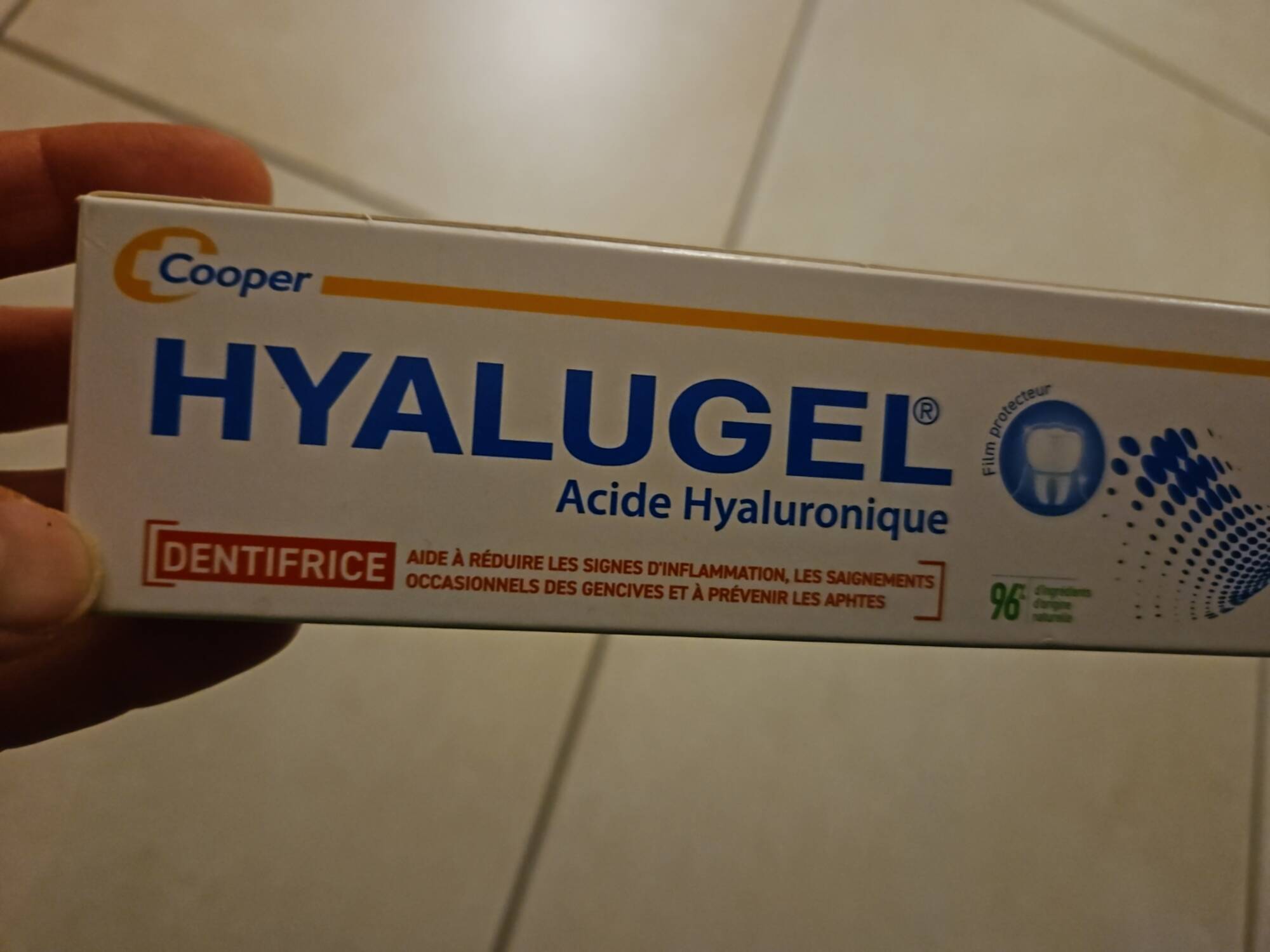 COOPER - Hyalugel - Acide hyaluronique dentifrice