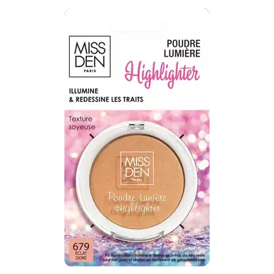 MISS DEN - MISS DEN Poudre lumiere highlighter eclat doré 679 MISS DEN