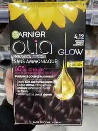 GARNIER - Olia glow - Coloration permanente 4.12 châtain cendre lumineux