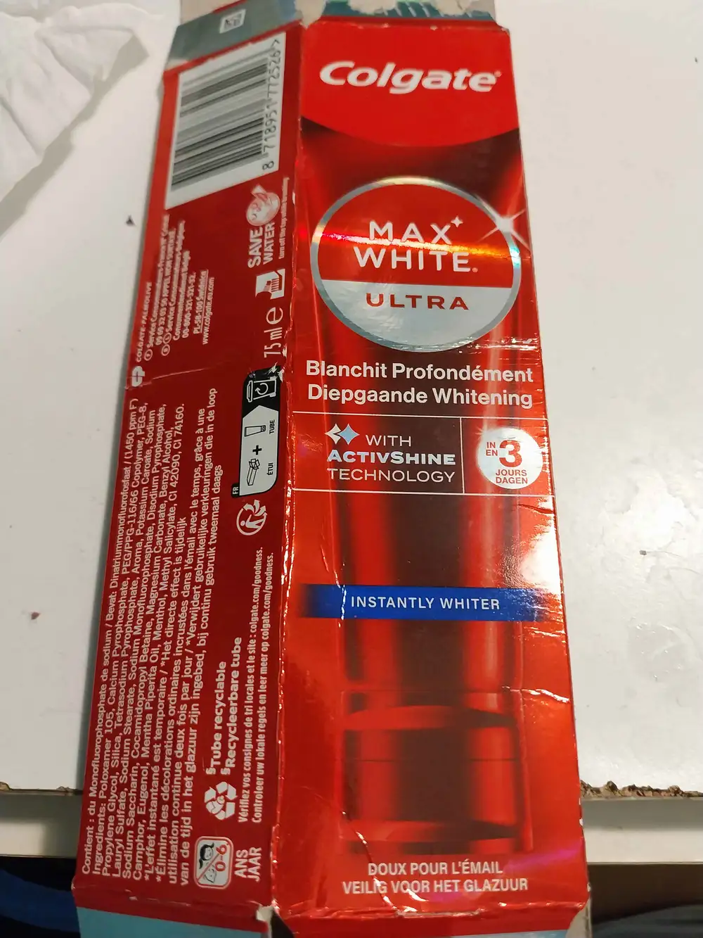 COLGATE - Dentifrice max white ultra