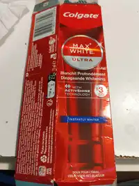 COLGATE - Dentifrice max white ultra
