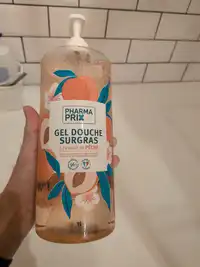 PHARMAPRIX - Gel douche surgras à l'extrait de pêche