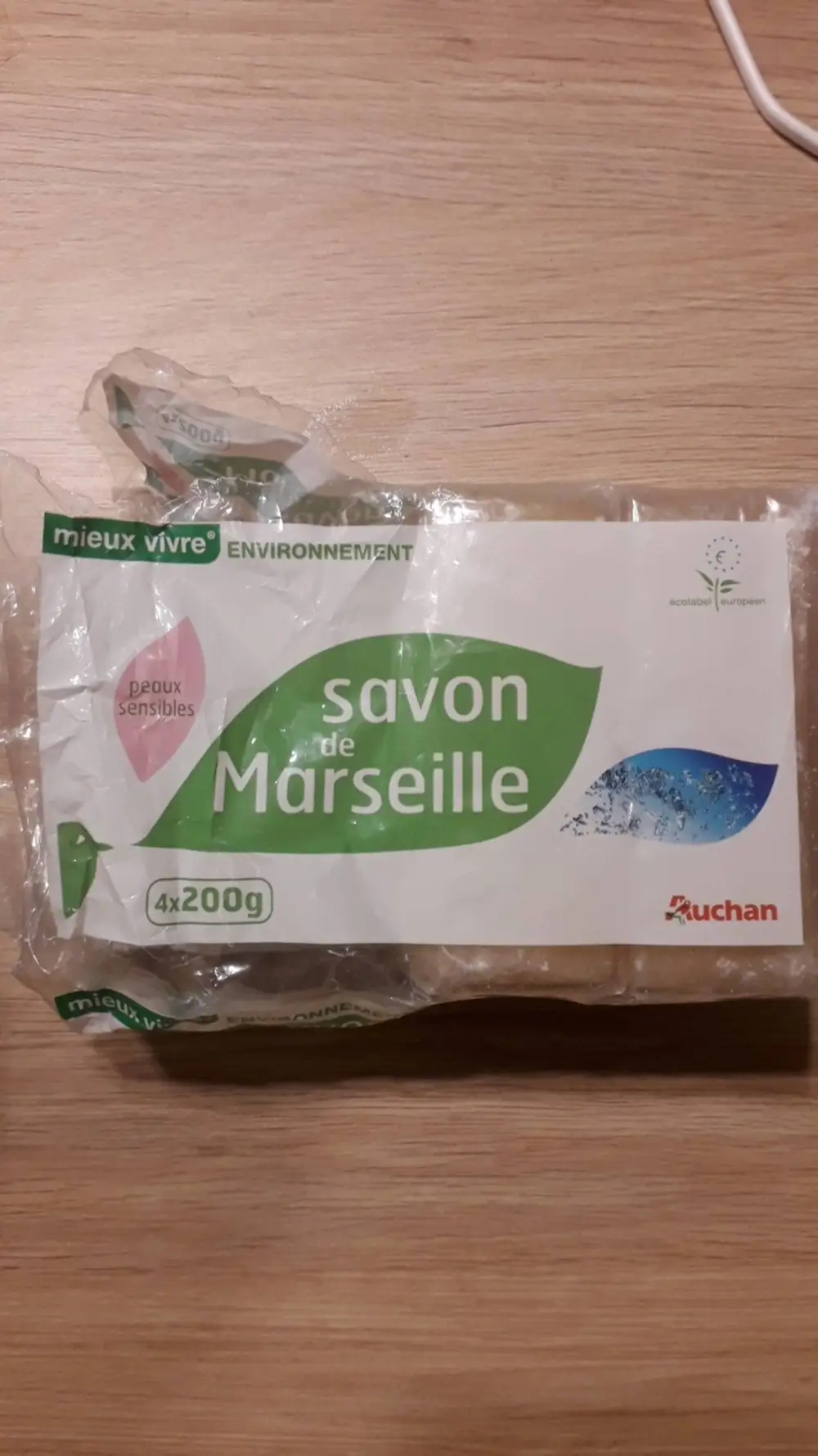 AUCHAN - Savon de Marseille peaux sensibles