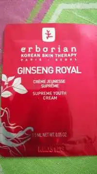 ERBORIAN - Ginseng royal - Crème jeunesse