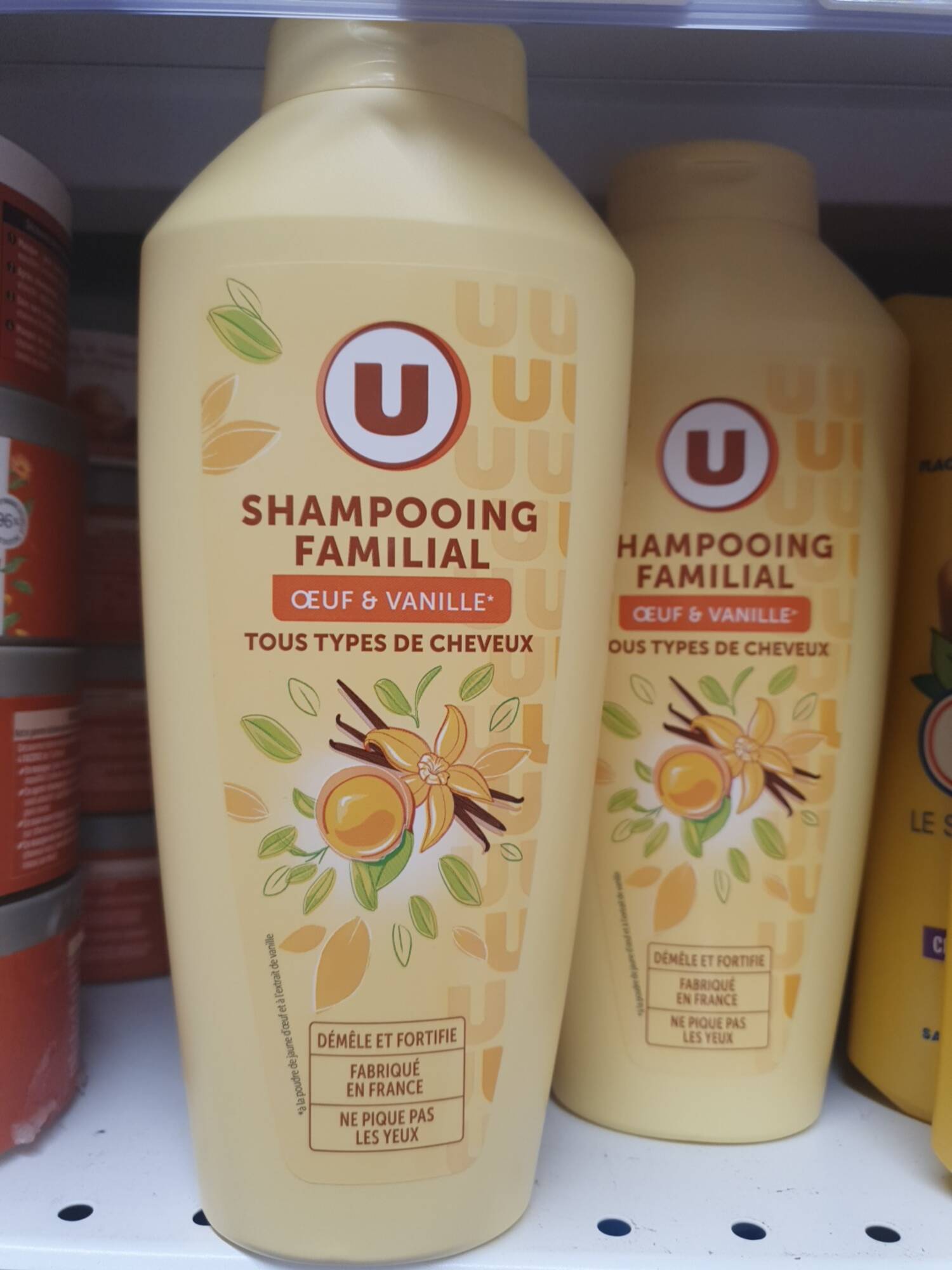 U - Shampooing familial aux oeuf et vanille