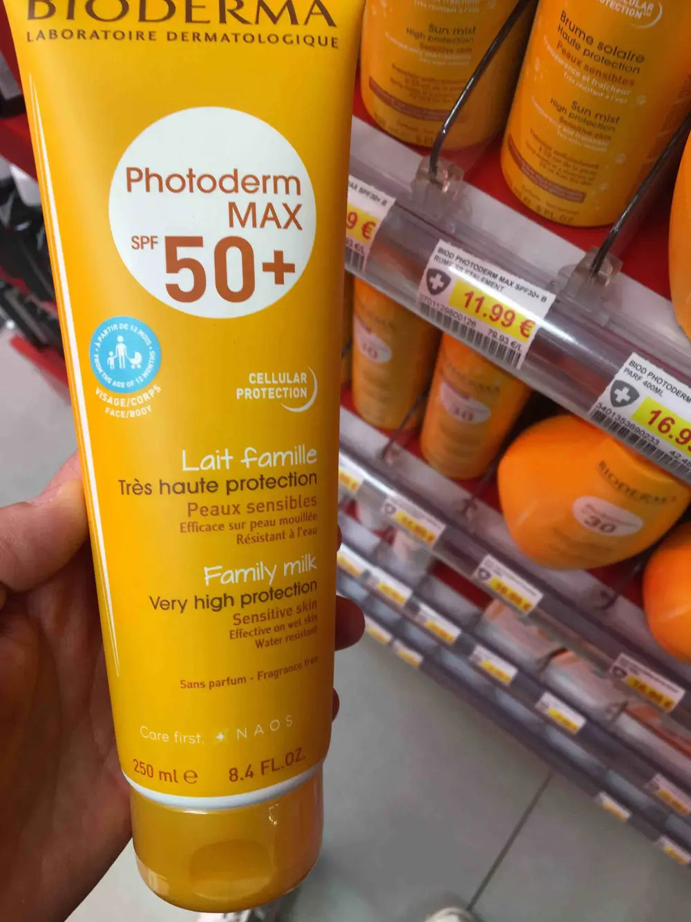 BIODERMA - Photoderm max SPF 50+ - Lait famille très haute protection