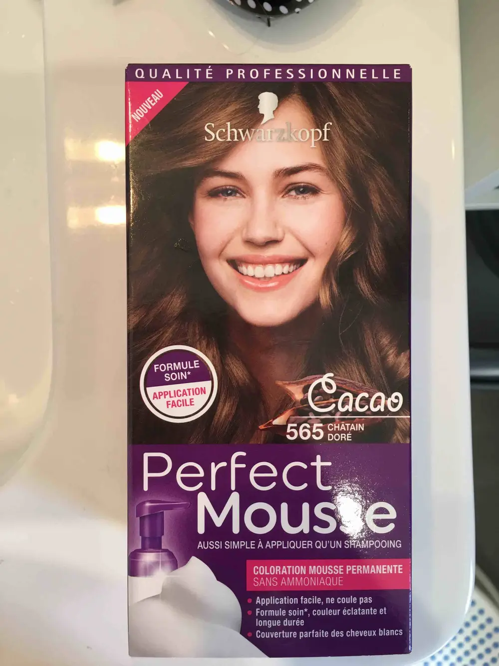 SCHWARZKOPF - Perfect mousse - Coloration permanente 565 châtain doré