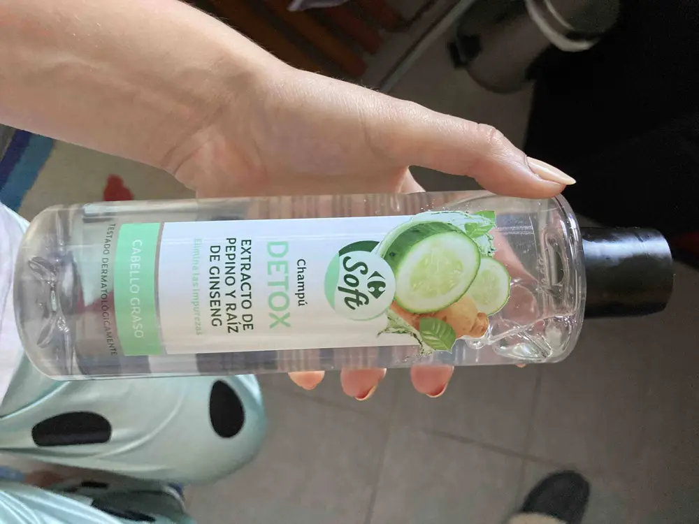 CARREFOUR - Soft Champú detox extracto de pepino y raíz de ginseng