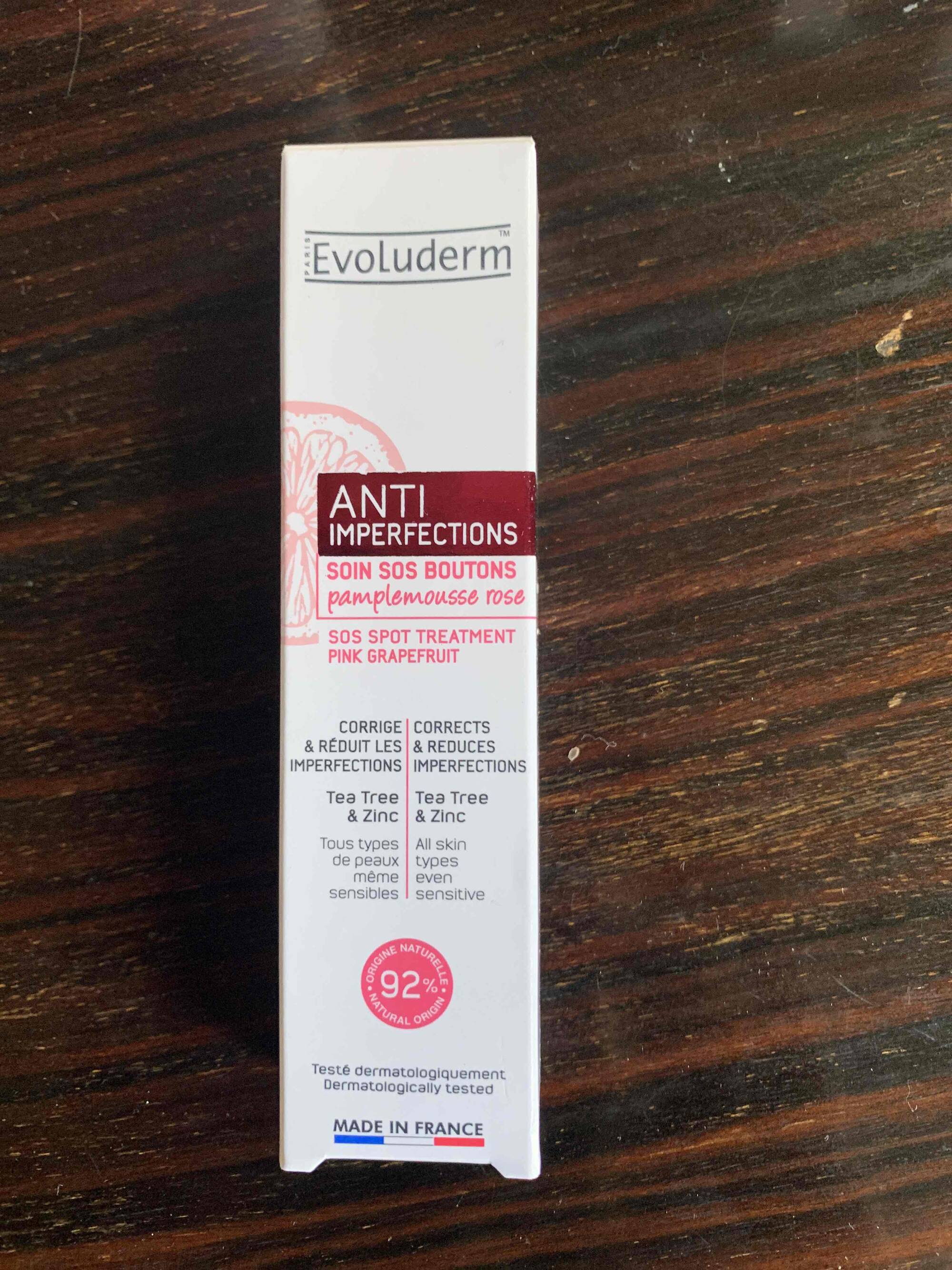 EVOLUDERM - Anti imperfections soin sos boutons