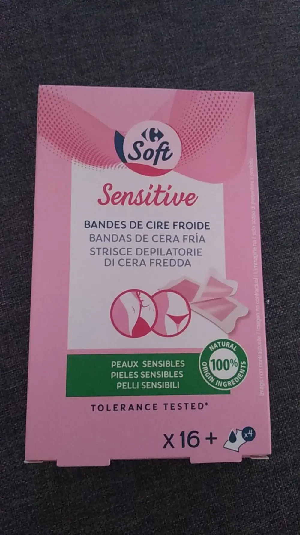 CARREFOUR - Soft Sensitive - Bandes de cire froide