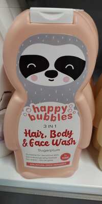 HAPPY BUBBLES - 3in1 Hair, body & face wash sugarplum 1+ years