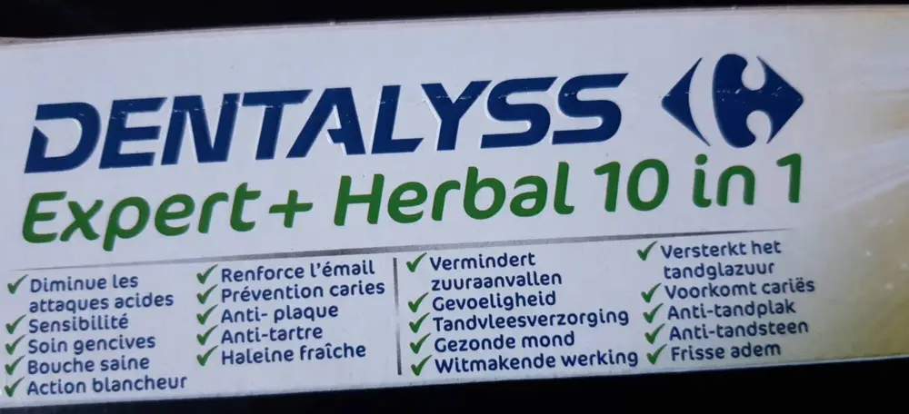 DENTALYSS - Dentifrice Expert + Herbal 10 en 1