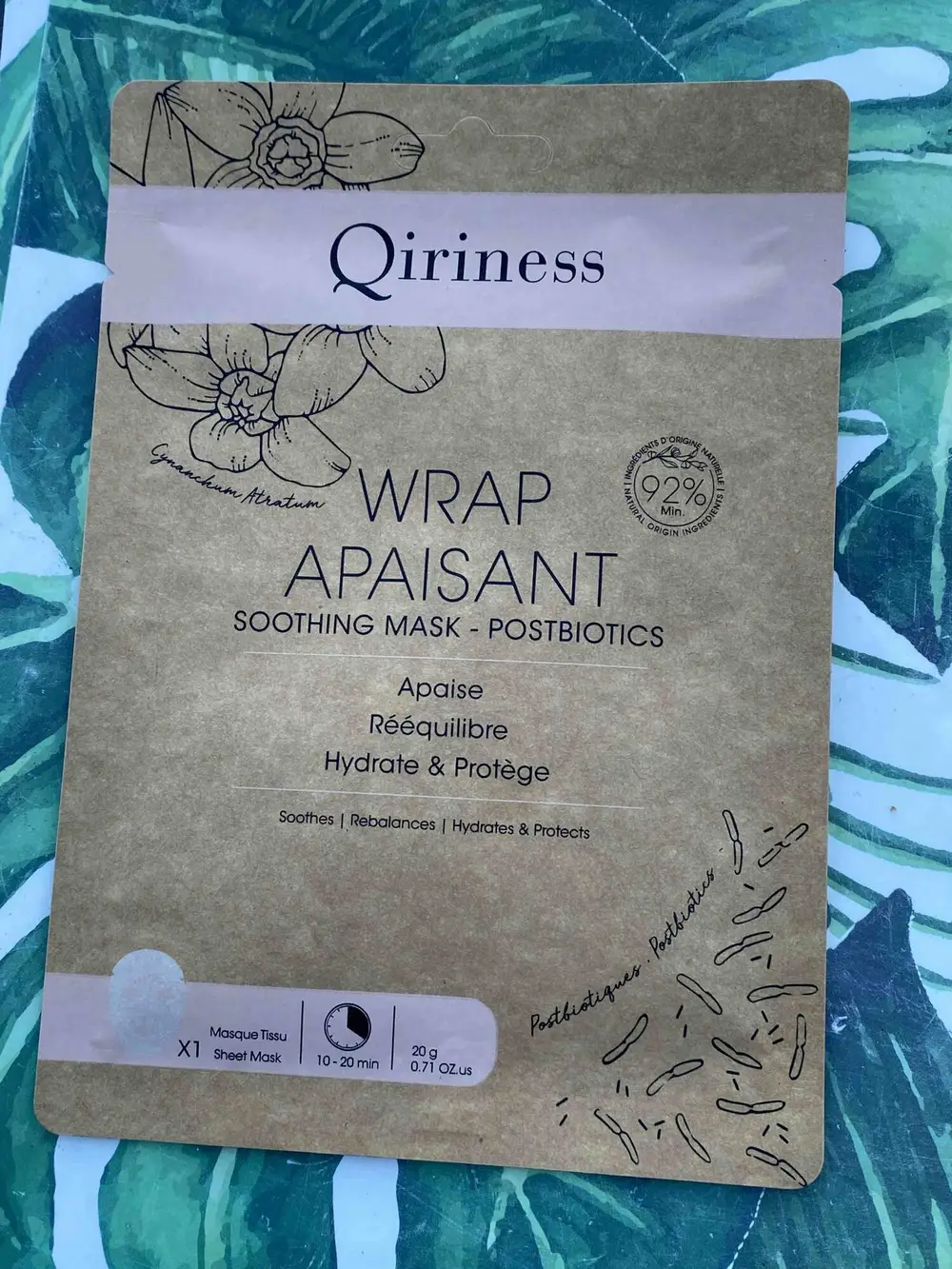 QIRINESS - Wrap apaisant - Masque tissu