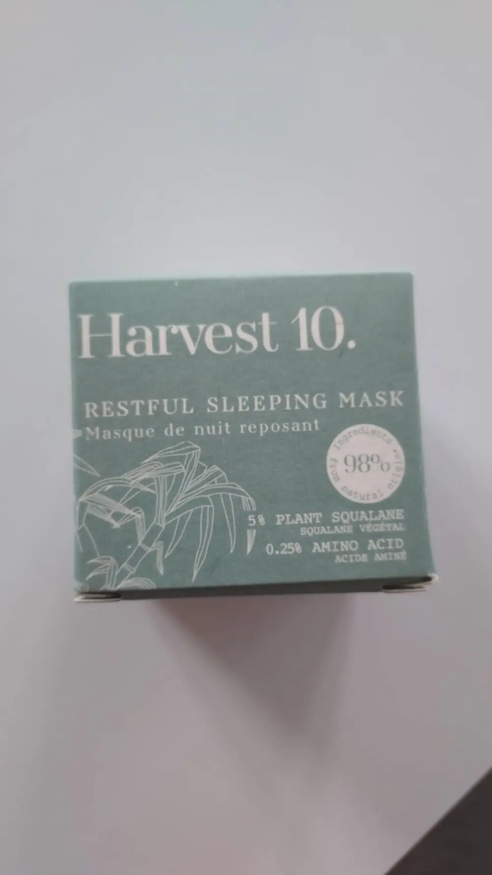 HARVEST 10. - Masque de nuit reposant