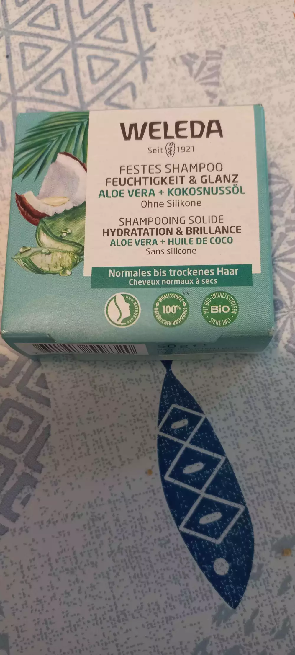 WELEDA - Aloe vera + huile de coco - Shampooing solide