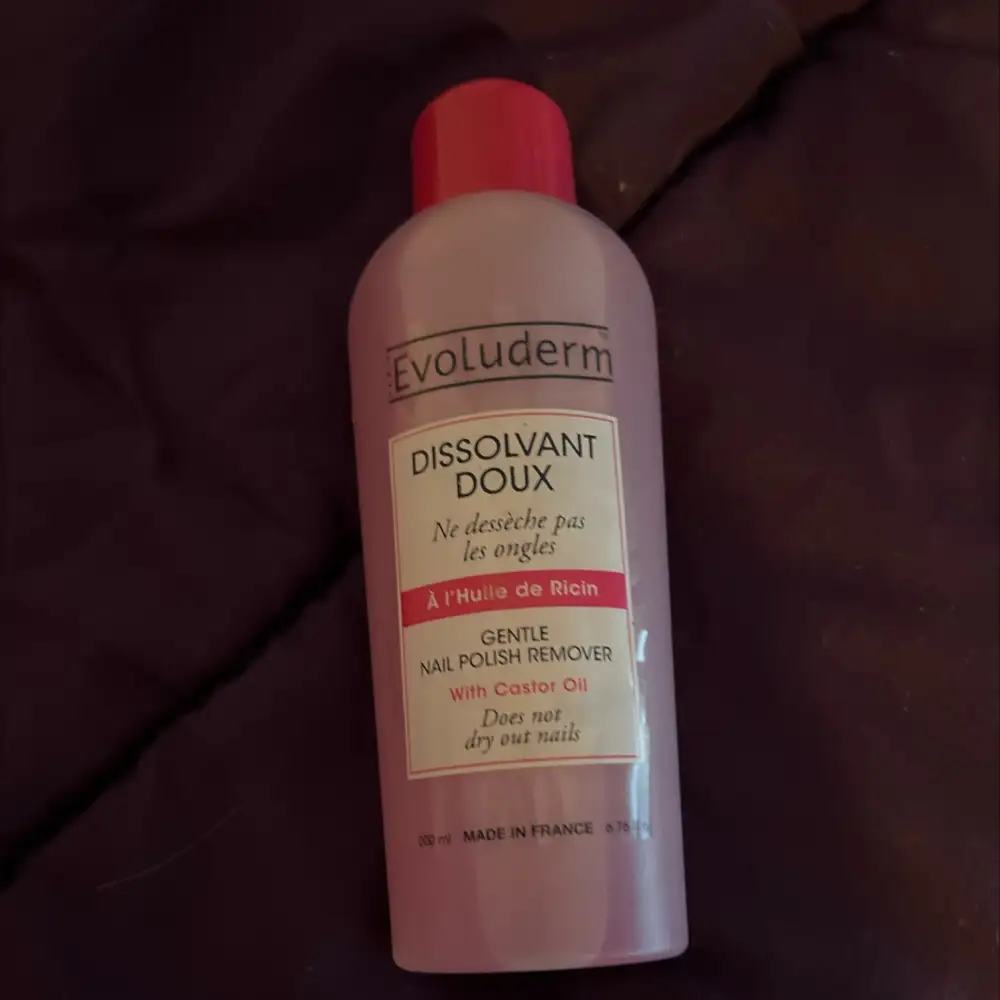 EVOLUDERM - Dissolvant doux à l'huile de ricin