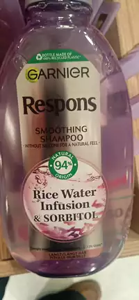 GARNIER - Respons rice water infusion & sorbitol - Smoothing shampoo