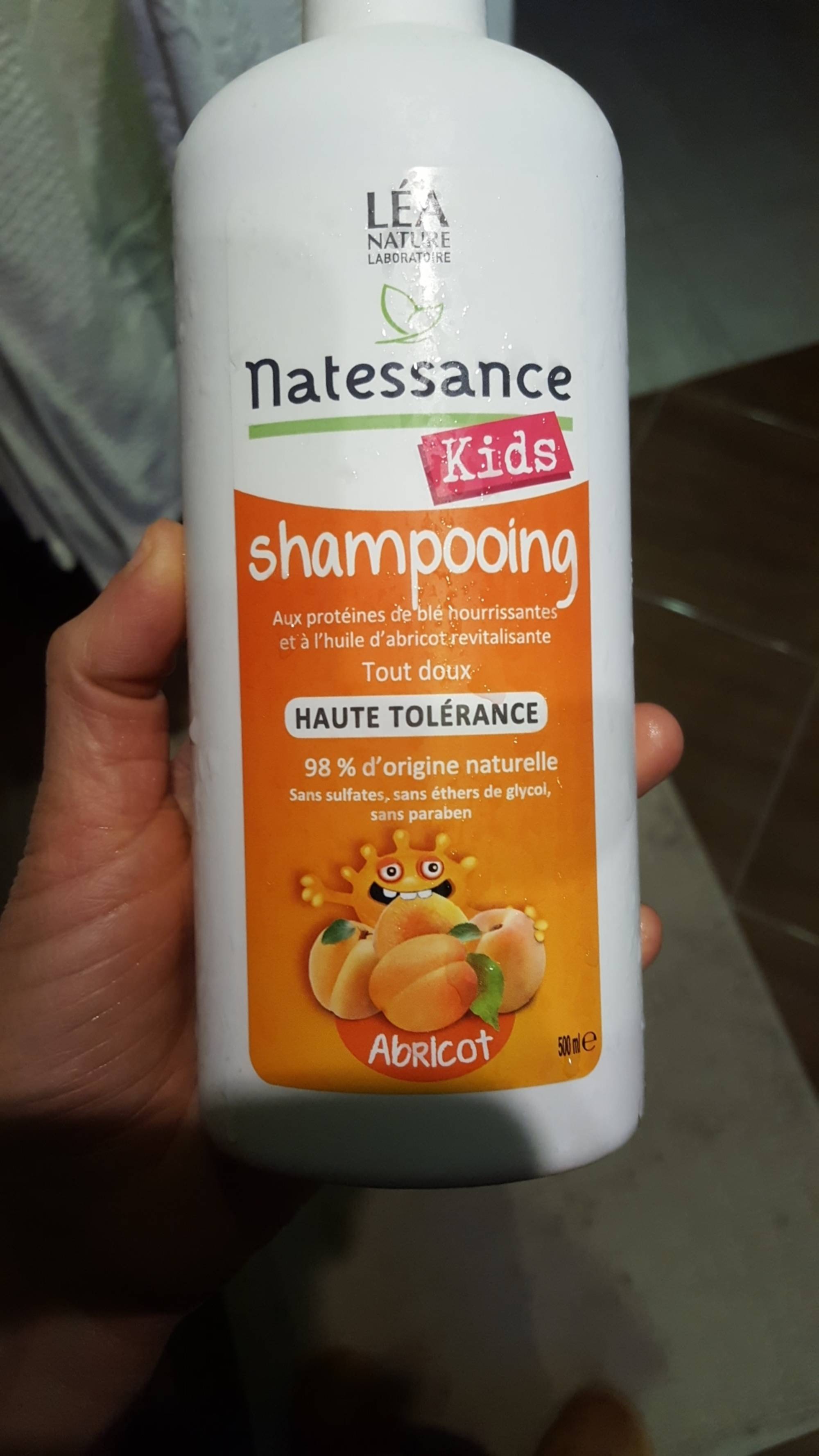 NATESSANCE - Shampooing kids tout doux abricot