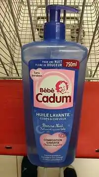 BÉBÉ CADUM - Huile lavante corps et cheveux