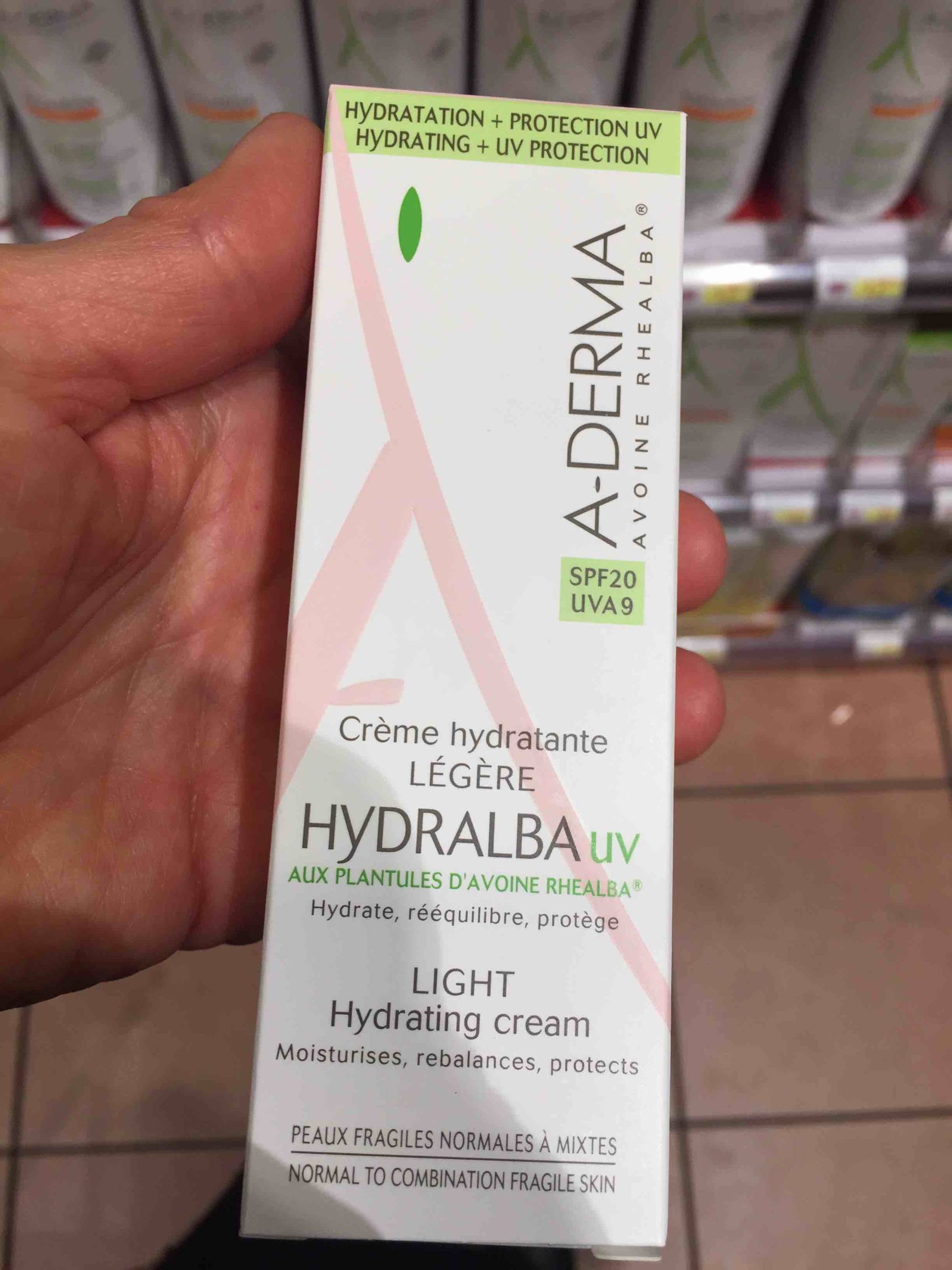 A-DERMA - Hydralba - Crème hydratante légère
