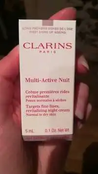 CLARINS - Multi-active nuit - Crème premières rides revitalisante