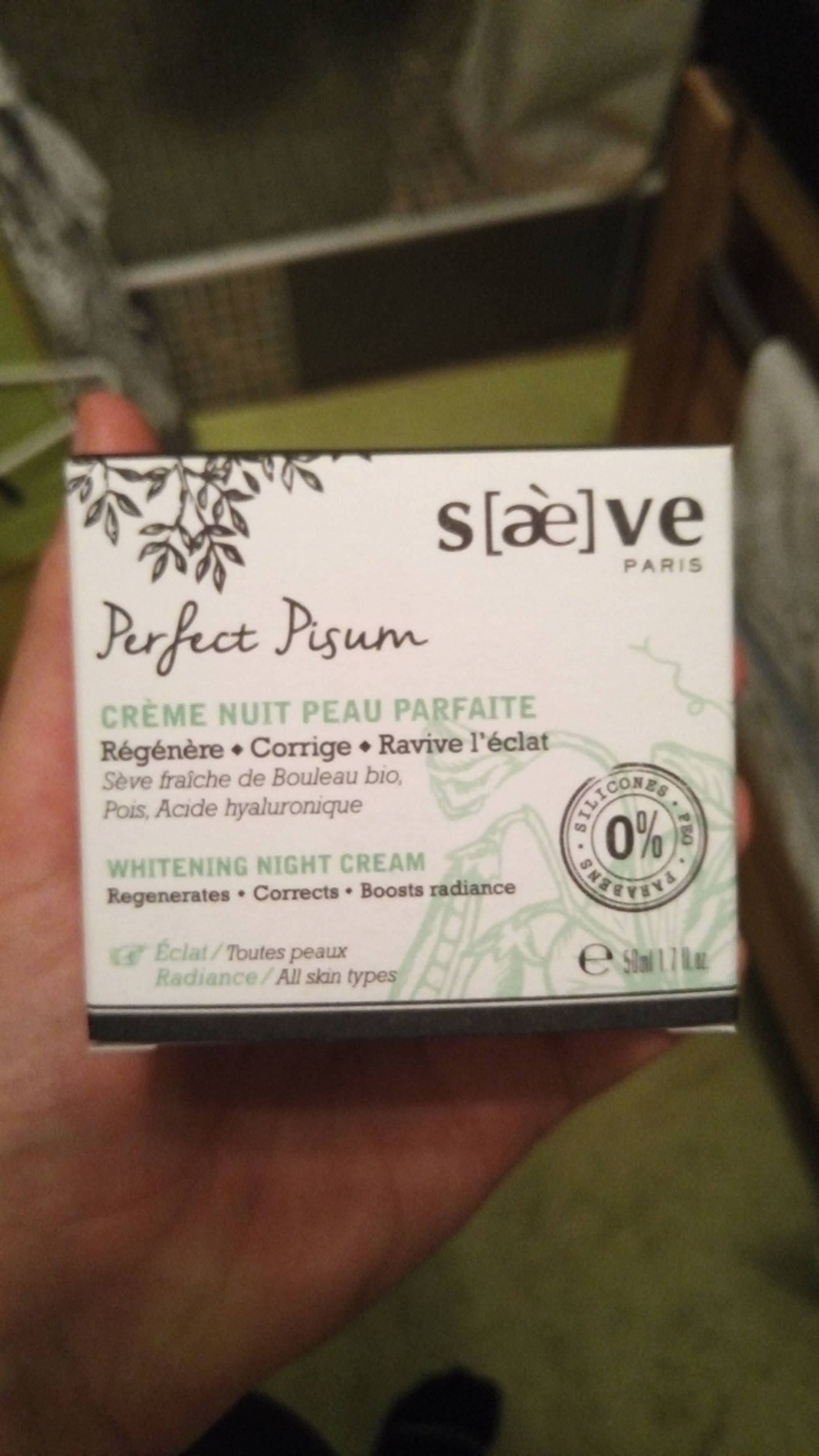 SAÈVE - Perfect pisum - Crème nuit peau parfaite