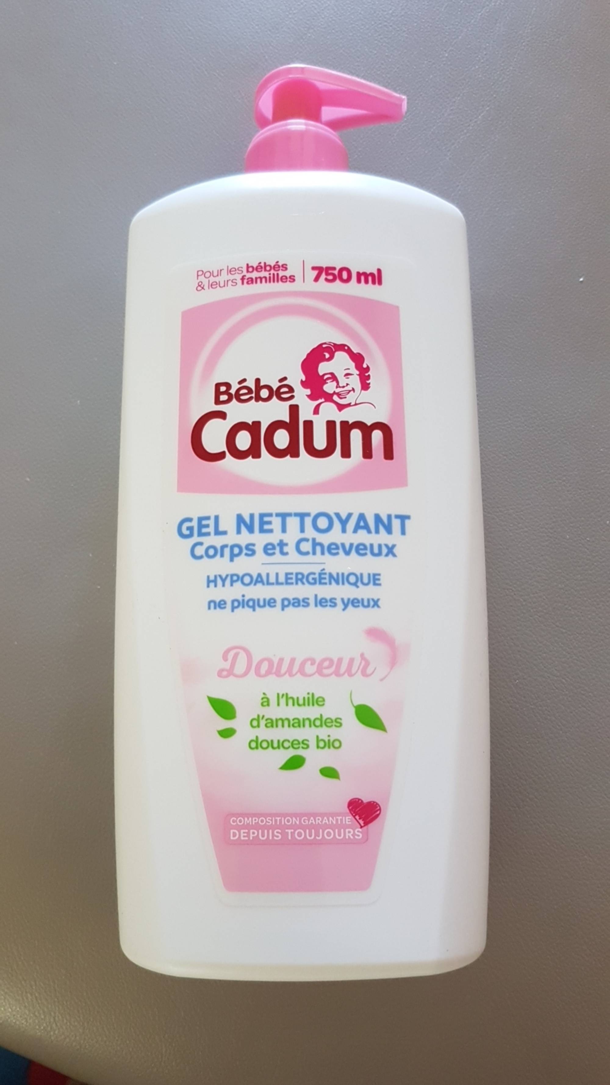 Composition CADUM Bébé - Gel nettoyant corps et cheveux douceur