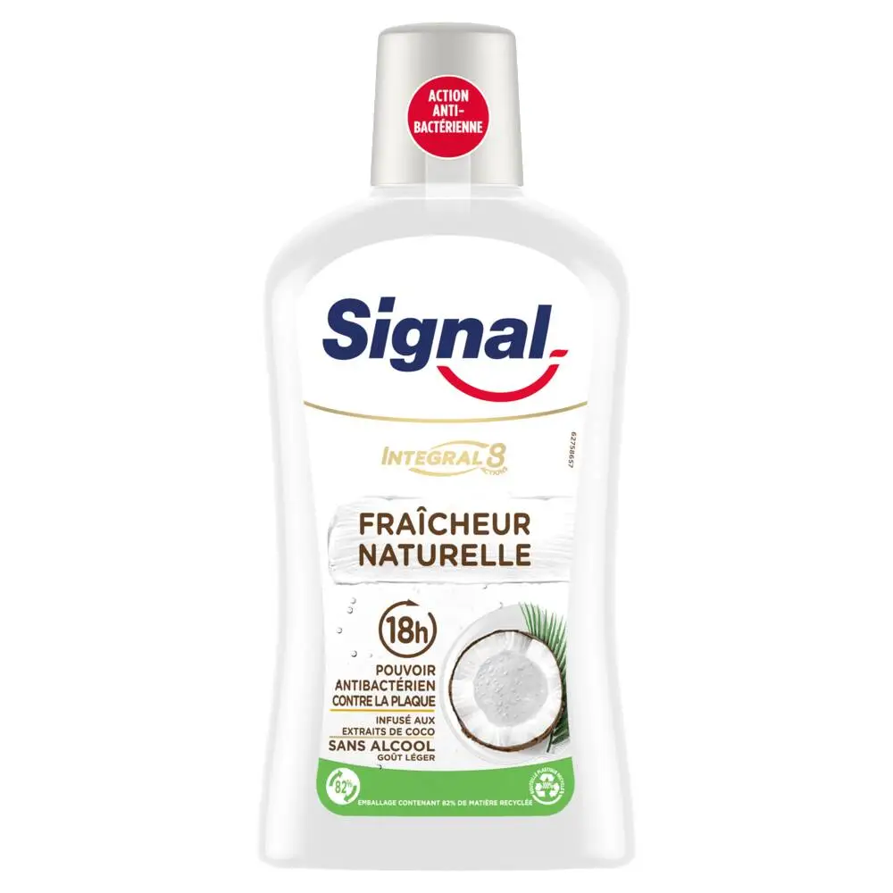 SIGNAL - Signal Bain de Bouche Antibactérien Integral 8 Nature Elements Fraîcheur Naturelle 500ml