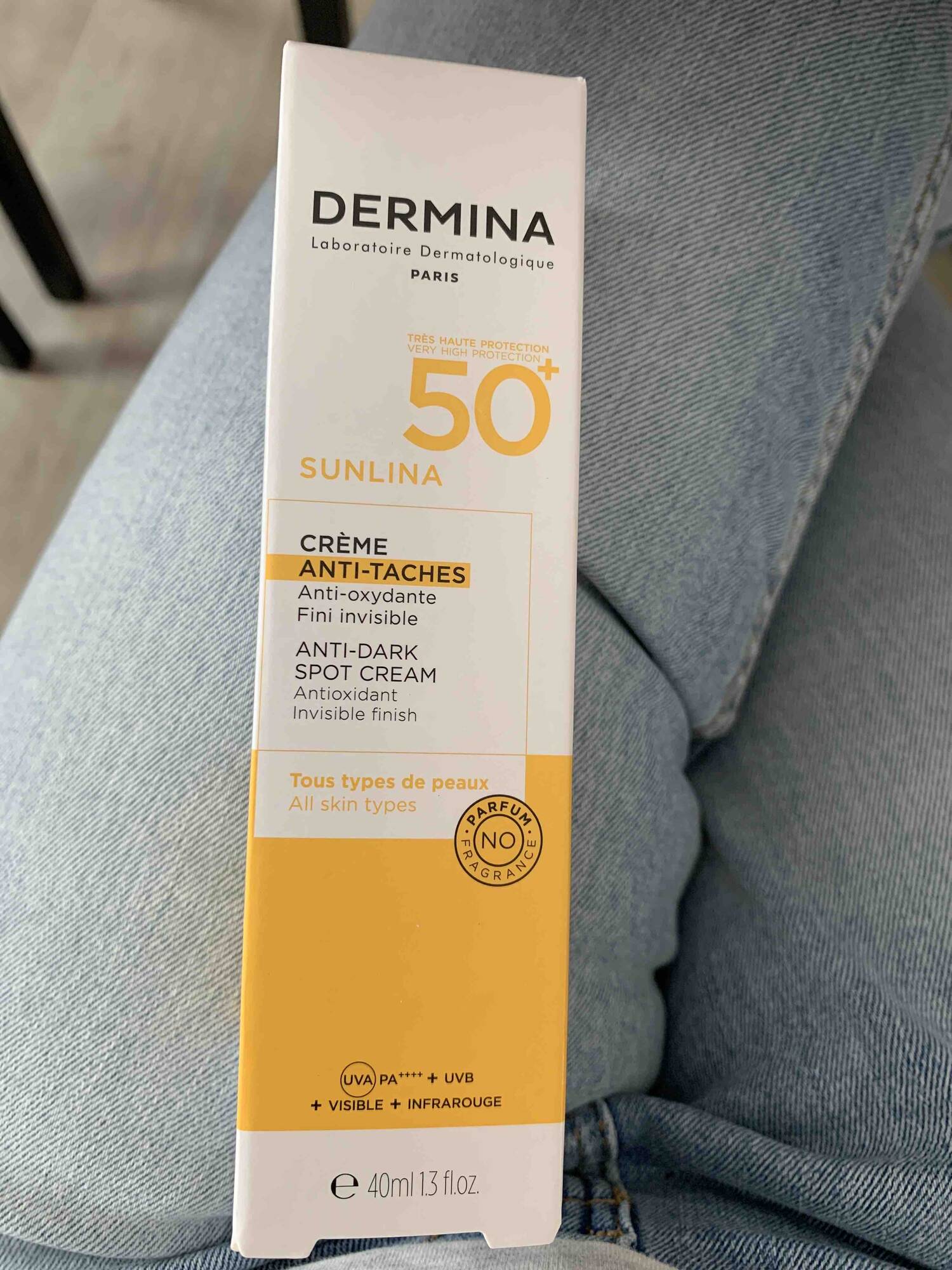 DERMINA - Sunlina - Crème anti-taches SPF 50+