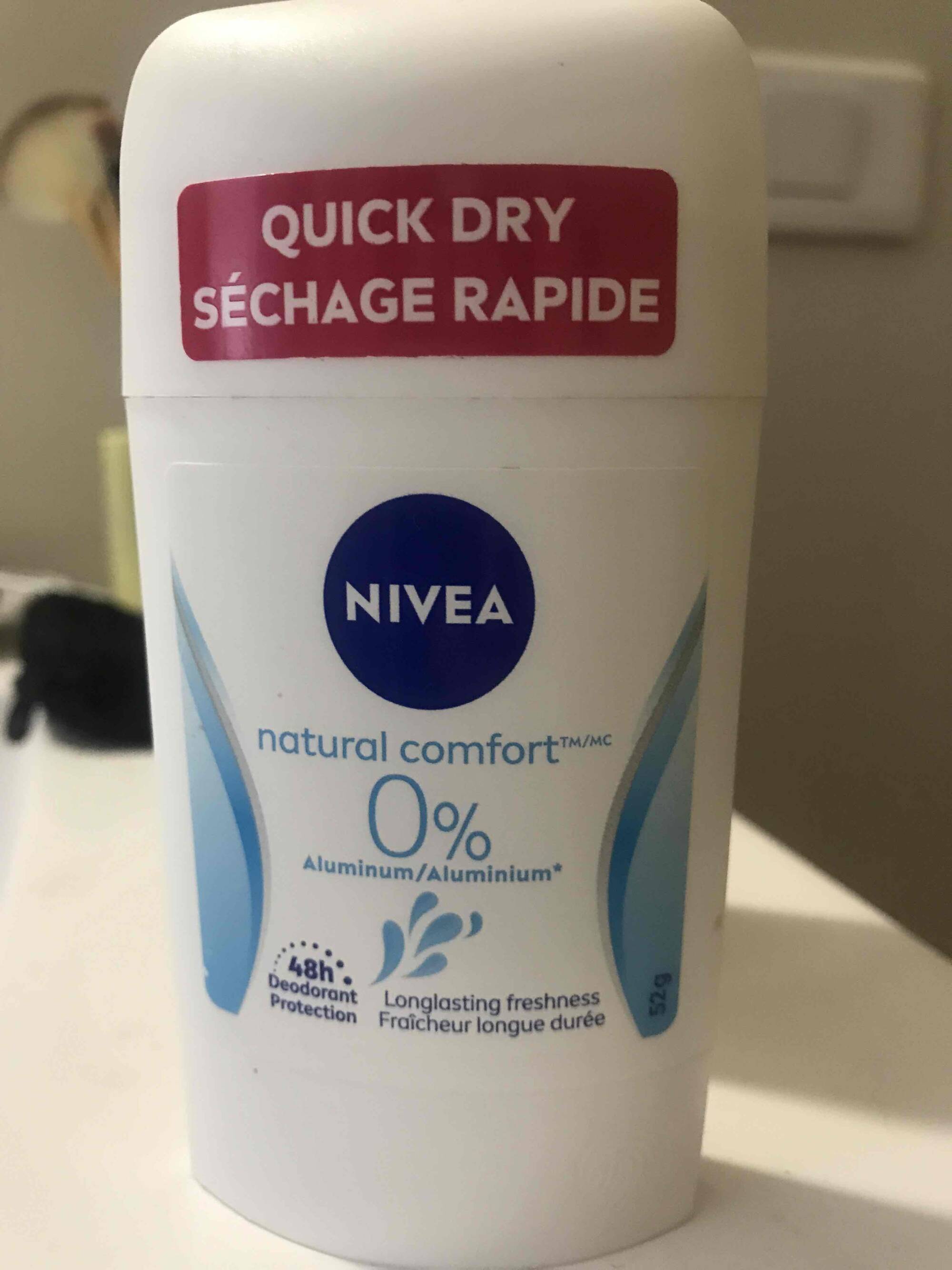 NIVEA - Natural comfort - Quick dry séchage rapide déodorant protection 48h