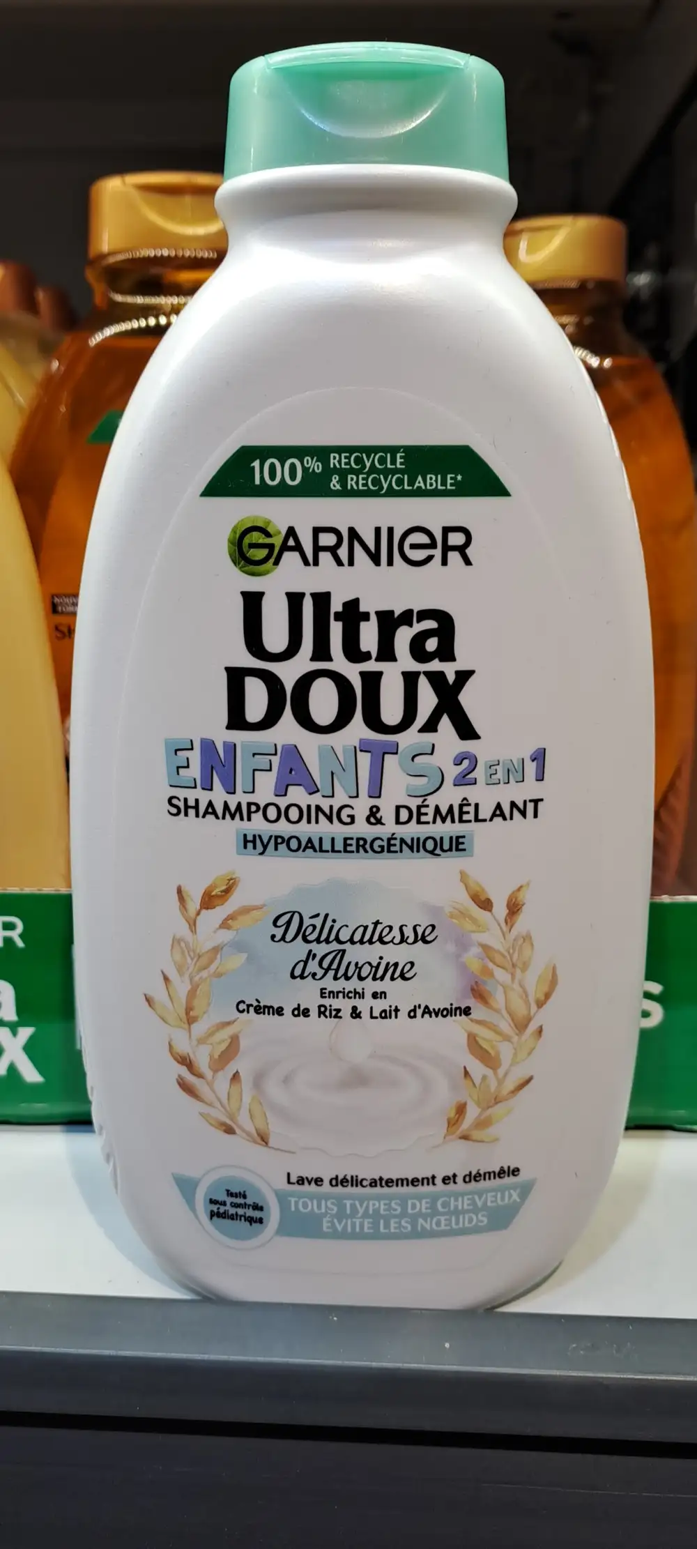 GARNIER - Ultra doux enfants 2en1 - Shampooing & démêlant enfants 2en1