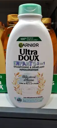 GARNIER - Ultra doux enfants 2en1 - Shampooing & démêlant enfants 2en1