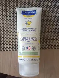 MUSTELA - Bébe-enfant - Lait nourrissant au cold cream